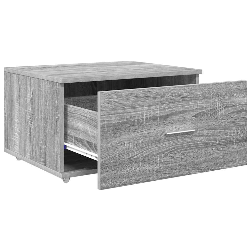 vidaXL Drawer Cabinet 55 x 45 x 31 cm Grey Sonoma 5