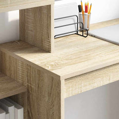 vidaXL Desk Sonoma Oak Engineered Wood 100 x 40 x 90 cm 4