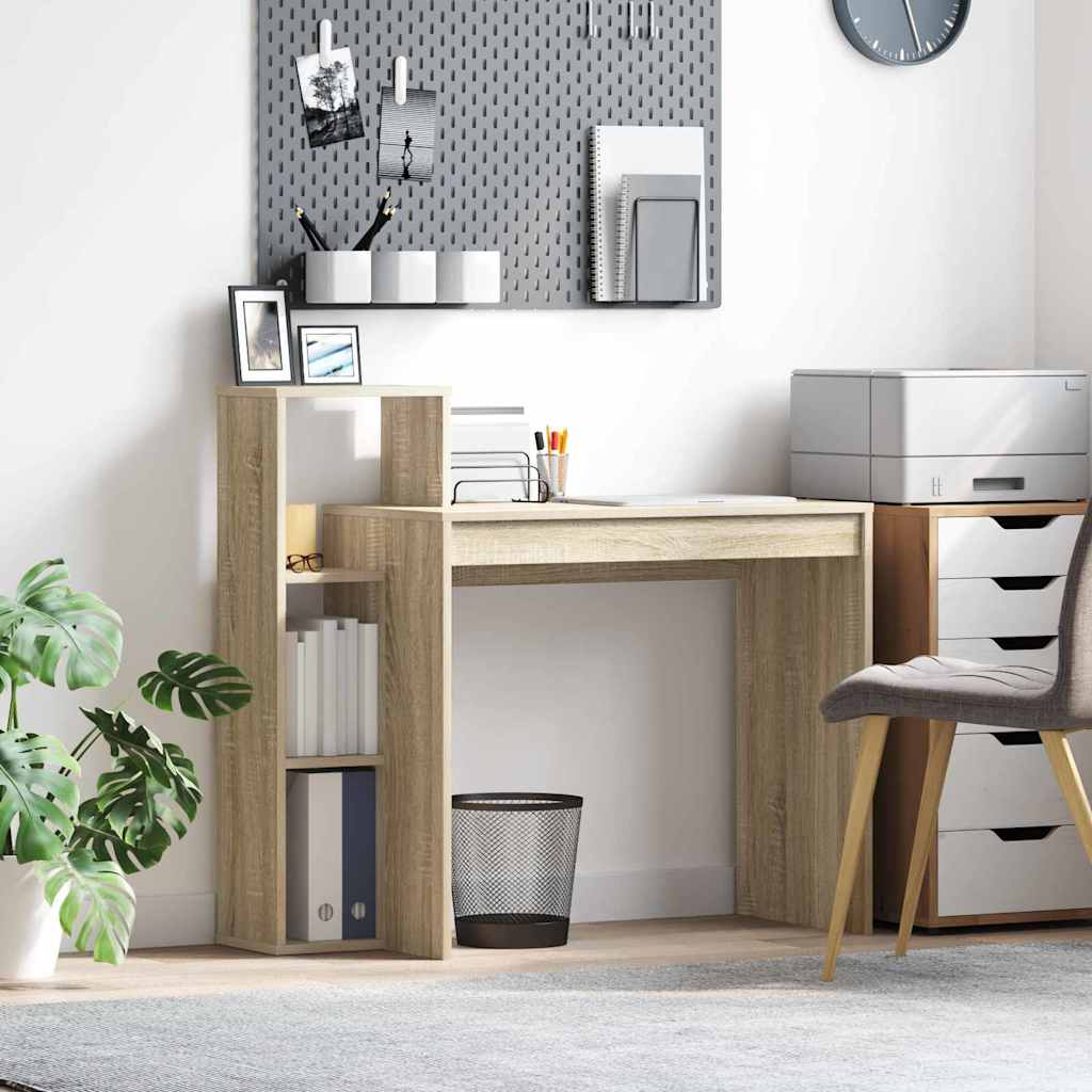 vidaXL Desk Sonoma Oak Engineered Wood 100 x 40 x 90 cm 1