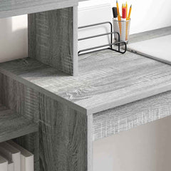 vidaXL Desk Grey Sonoma Engineered Wood 100 x 40 x 90 cm 4