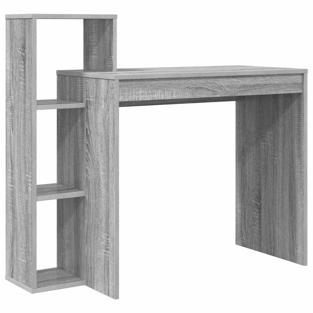 vidaXL Desk Grey Sonoma Engineered Wood 100 x 40 x 90 cm 2
