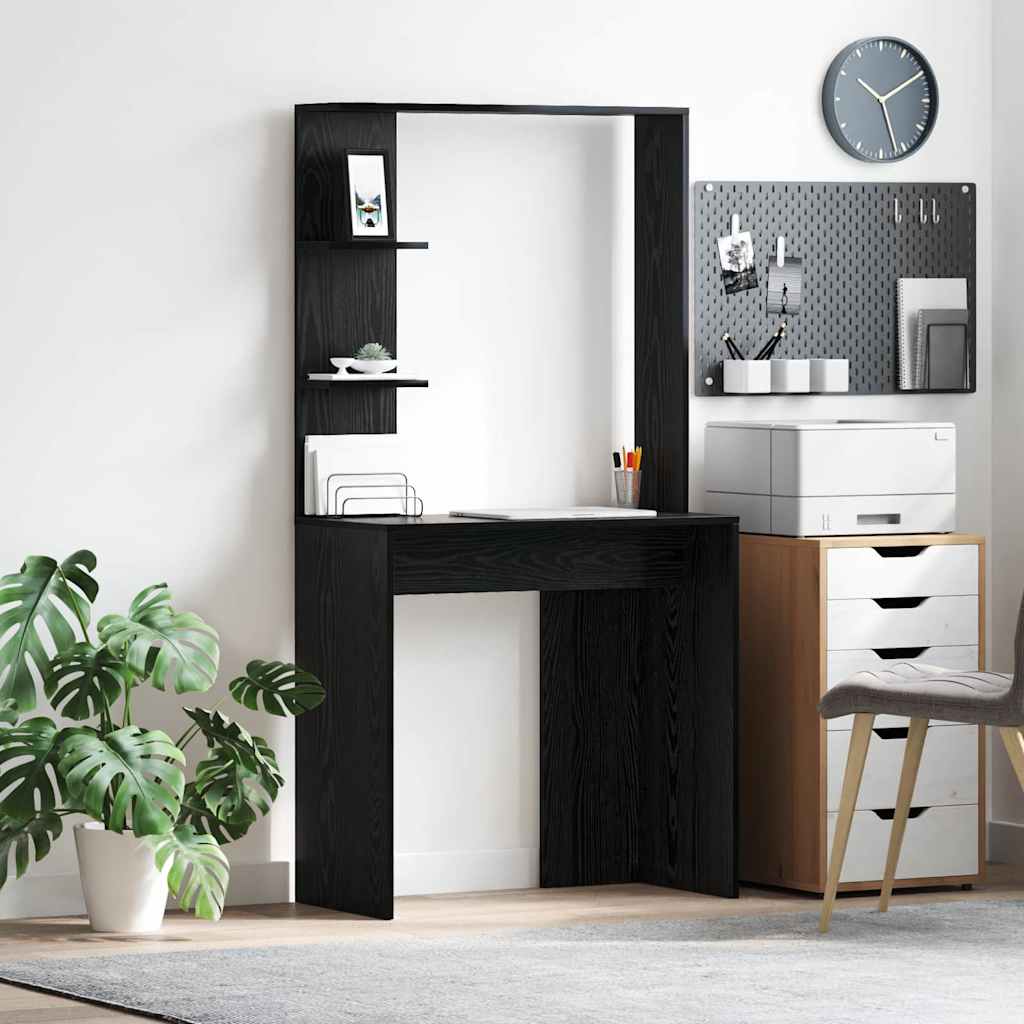 Desk Engineered Wood 78.5 x 37 x 154.5 cm Black oak