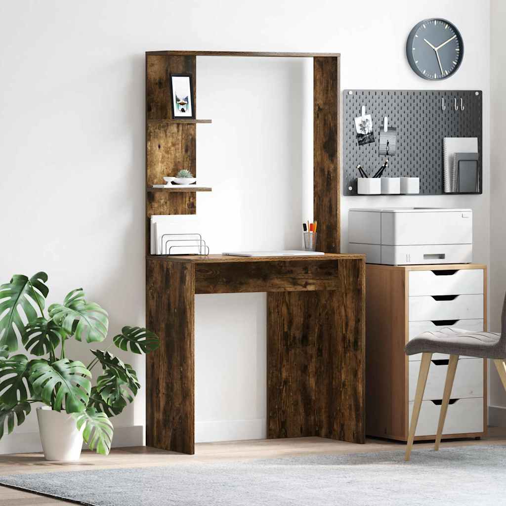 Desk Engineered Wood 78.5 x 37 x 154.5 cm Smoked oak