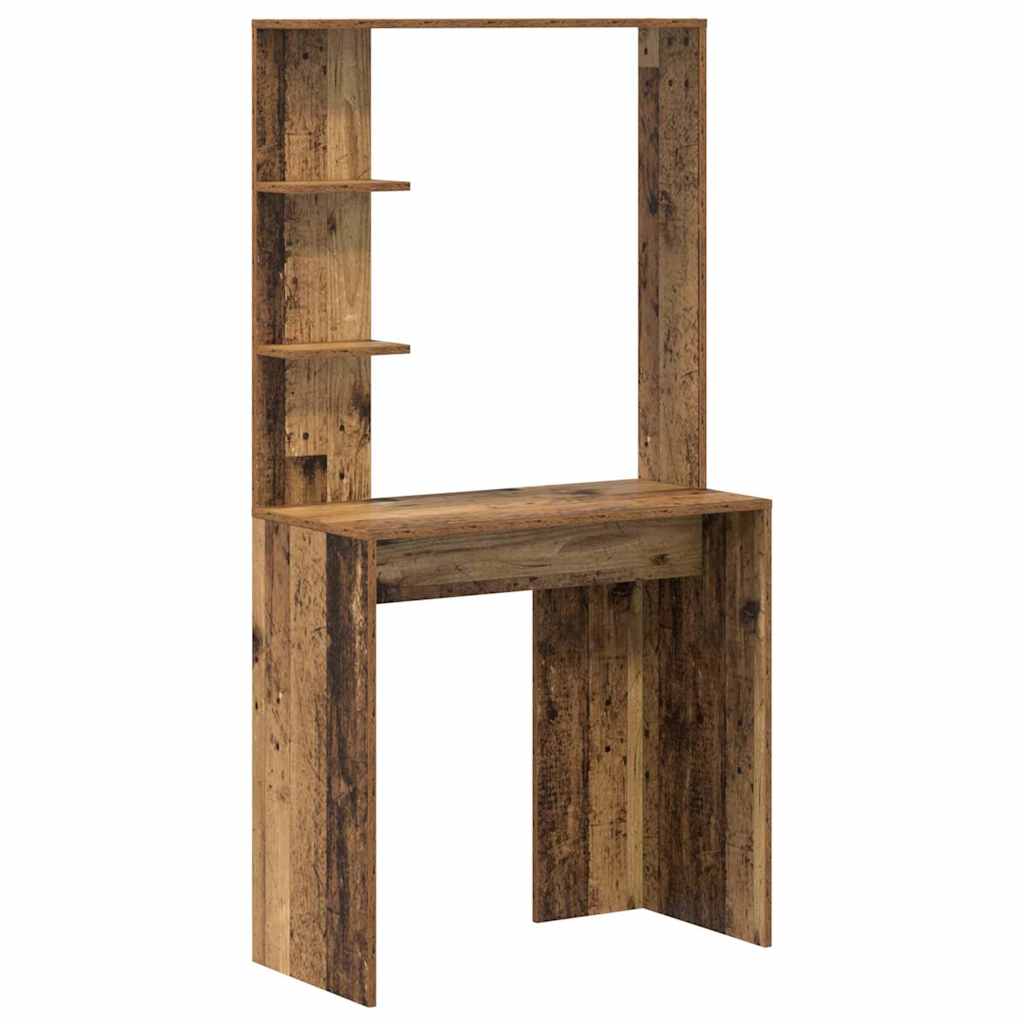vidaXL Desk Old Wood Engineered Wood 78.5 x 37 x 154.5 cm 2