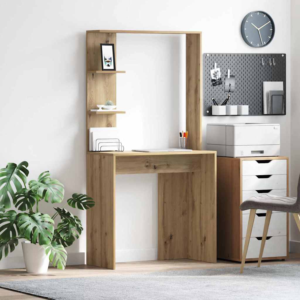 vidaXL Desk Engineered Wood 78.5 x 37 x 154.5 cm