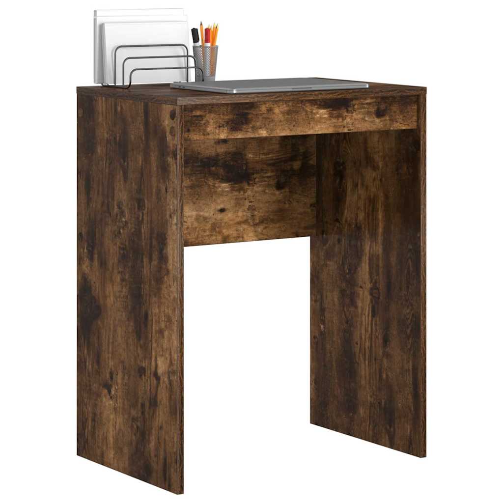 vidaXL Desk Smoked Oak 60 x 40 x 76 cm 3