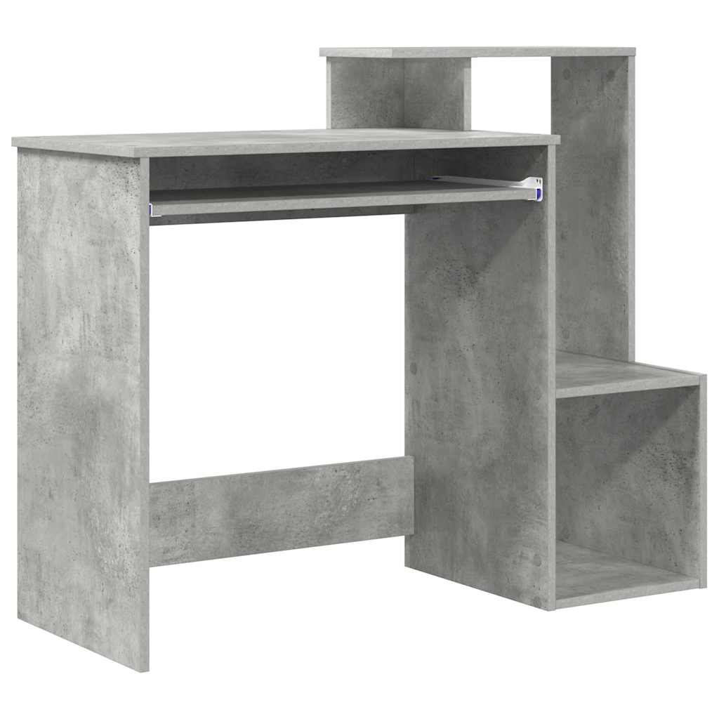 vidaXL Desk Concrete Grey 106 x 41 x 88.5 cm Engineered Wood 2
