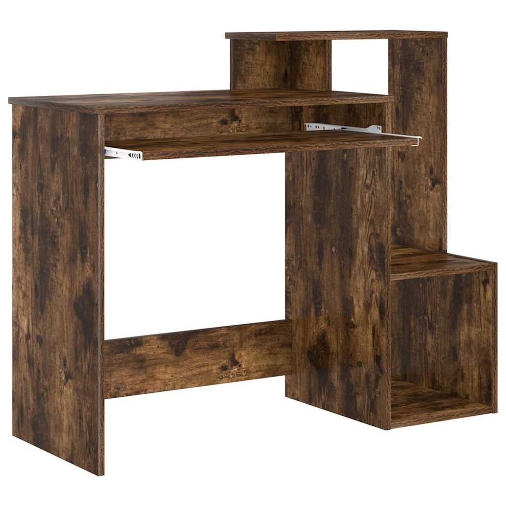 vidaXL Desk Smoked Oak 106 x 41 x 88.5 cm Engineered Wood 5