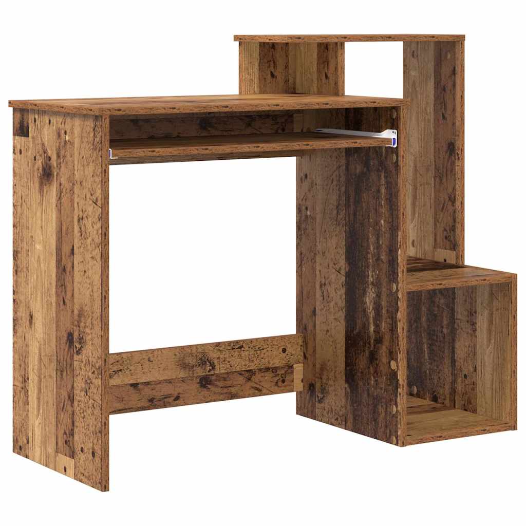 vidaXL Desk Old Wood 106 x 41 x 88.5 cm Engineered Wood 2