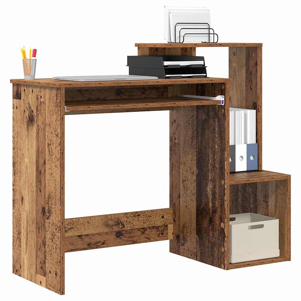 vidaXL Desk Old Wood 106 x 41 x 88.5 cm Engineered Wood 3