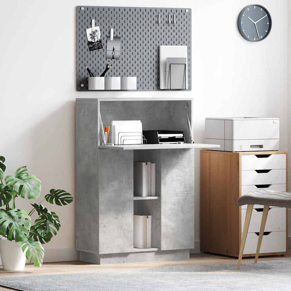 Desk 71.5 x 31.5 x 106.5 cm Engineered Wood Concrete grey