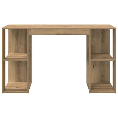 vidaXL Desk Artisan Oak Engineered Wood 130 x 50.5 x 75 cm 5