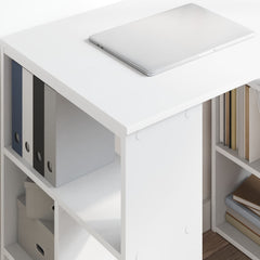 vidaXL Desk White Engineered Wood 90 x 50 x 75 cm 4