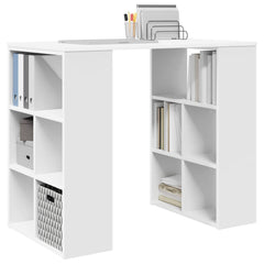 vidaXL Desk White Engineered Wood 90 x 50 x 75 cm 3