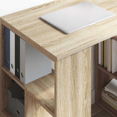 vidaXL Desk Sonoma Oak Engineered Wood 90 x 50 x 75 cm 4