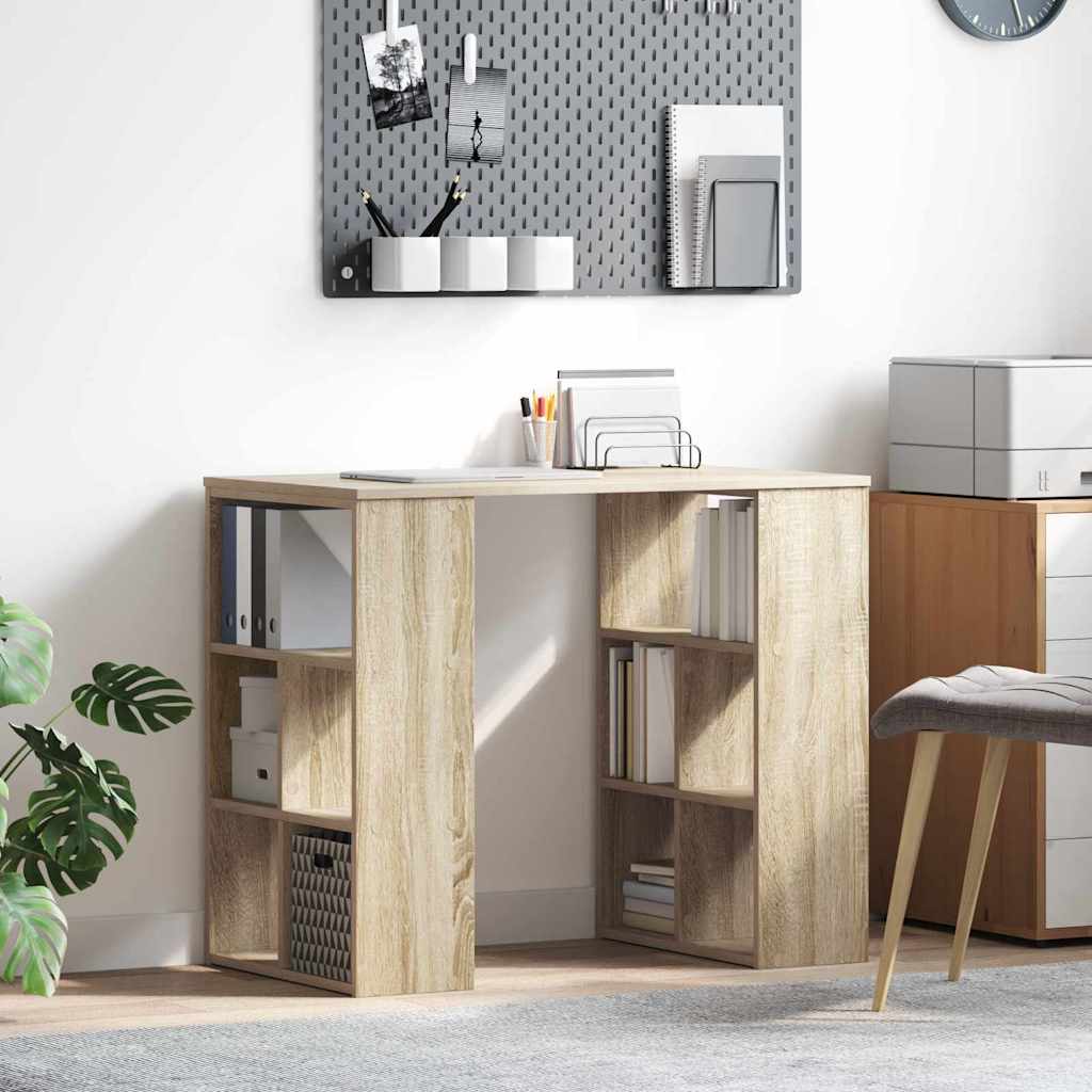 vidaXL Desk Sonoma Oak Engineered Wood 90 x 50 x 75 cm 1