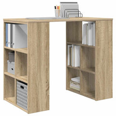 vidaXL Desk Sonoma Oak Engineered Wood 90 x 50 x 75 cm 3