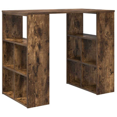 vidaXL Desk Smoked Oak Engineered Wood 90 x 50 x 75 cm 2