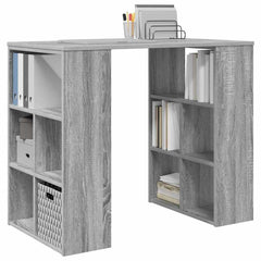 vidaXL Desk Grey Sonoma Engineered Wood 90 x 50 x 75 cm 3
