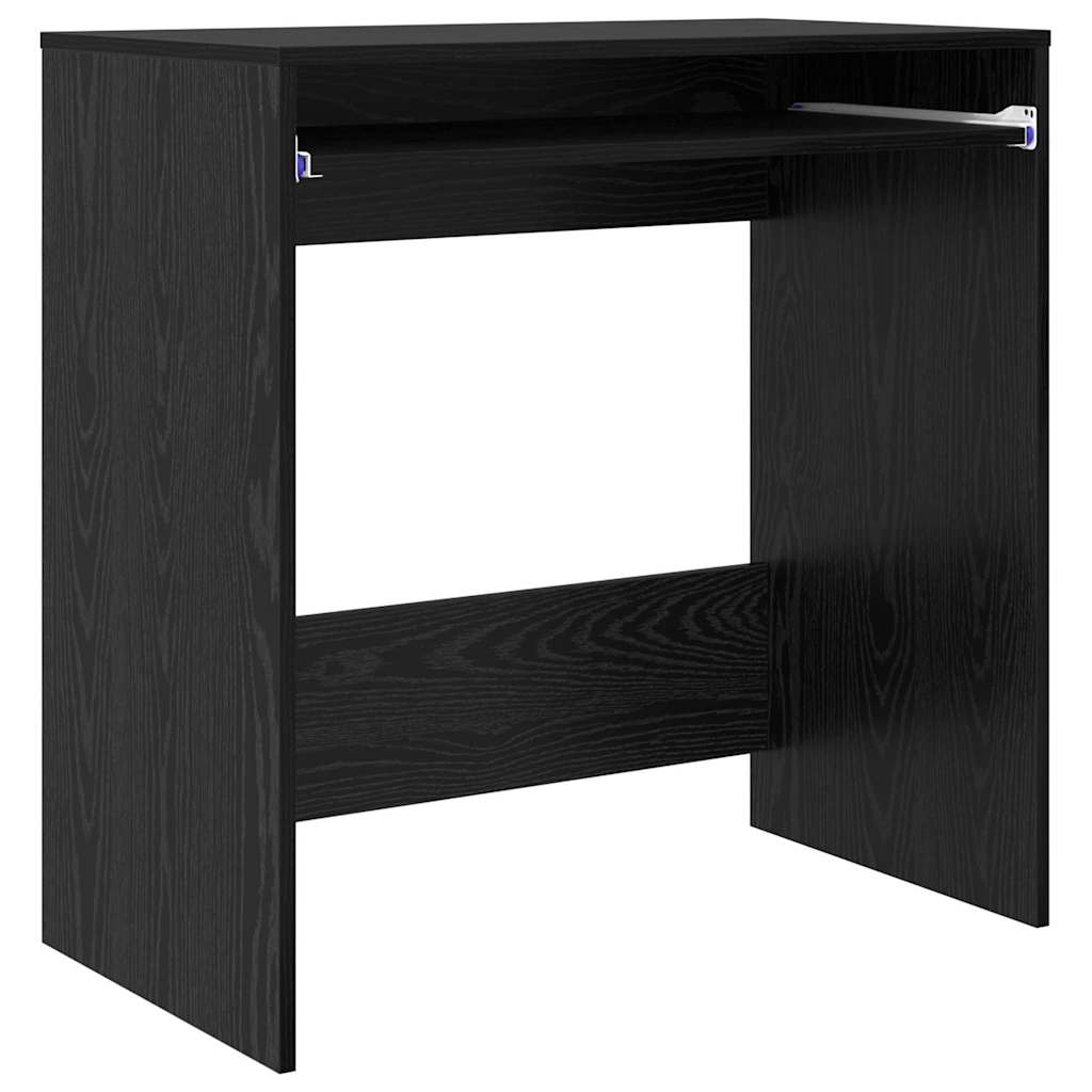 vidaXL Desk Black Oak Engineered Wood 77.5 x 43 x 79 cm 2