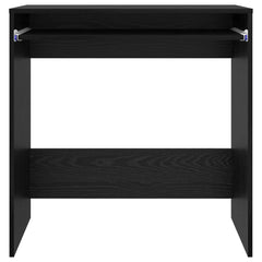 vidaXL Desk Black Oak Engineered Wood 77.5 x 43 x 79 cm 6