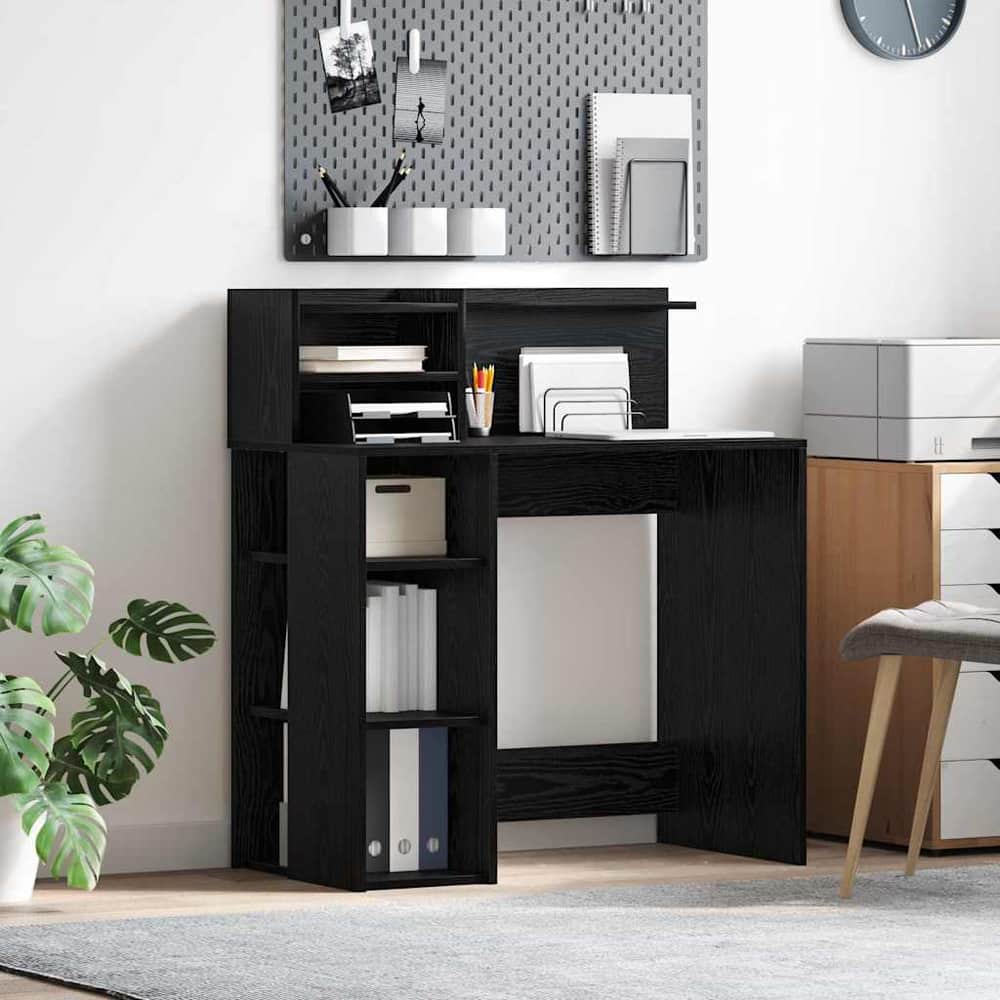 Desk Engineered Wood 90 x 48 x 101.5 cm Black oak
