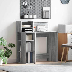 Desk Engineered Wood 90 x 48 x 101.5 cm Grey sonoma