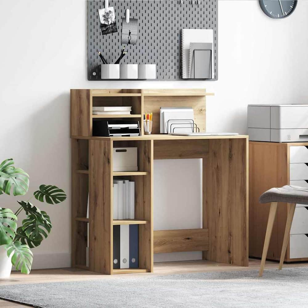 Desk Engineered Wood 90 x 48 x 101.5 cm Artisan oak