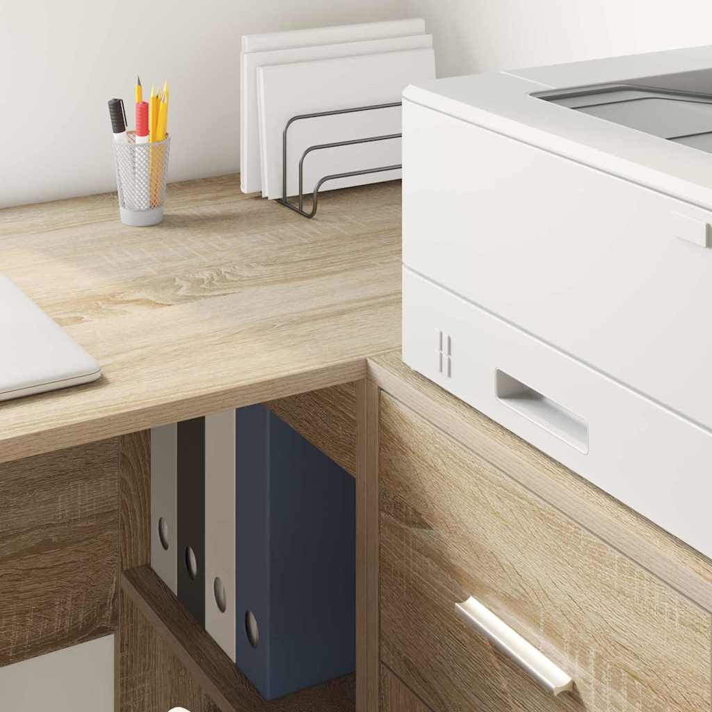 vidaXL Desk Sonoma Oak Engineered Wood 102 x 50 x 75 cm 4
