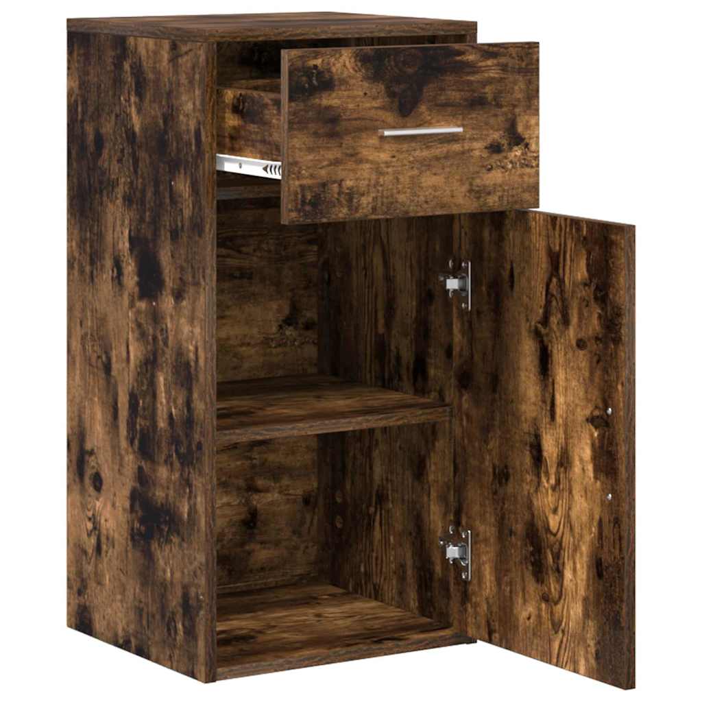 vidaXL Sideboard with Drawer Smoked Oak 38 x 34 x 75 cm 5