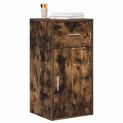 vidaXL Sideboard with Drawer Smoked Oak 38 x 34 x 75 cm 3