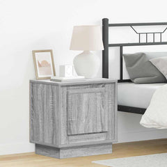Bedside Cabinet Engineered Wood in Grey Sonoma
