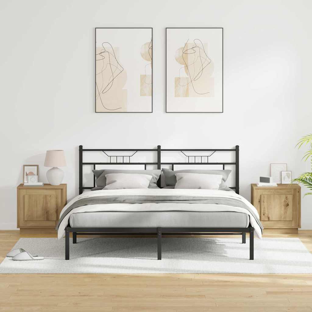 vidaXL Bedside Cabinet 2 pcs Artisan Oak 44 x 34.5 x 45 cm 4