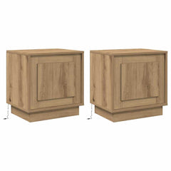 vidaXL Bedside Cabinet 2 pcs Artisan Oak 44 x 34.5 x 45 cm 2