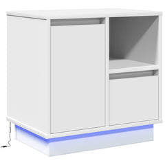 vidaXL Bedside Cabinet White 50 x 34.5 x 50 cm Engineered wood 2