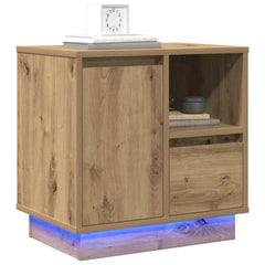 vidaXL Bedside Cabinet Artisan Oak 50 x 34.5 x 50 cm Engineered wood 2