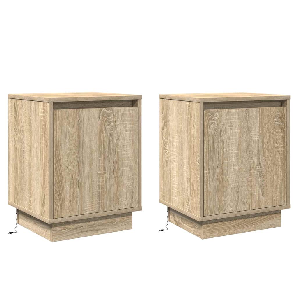 vidaXL Bedside Cabinet 2 pcs Sonoma Oak 39 x 34.5 x 50 cm 2