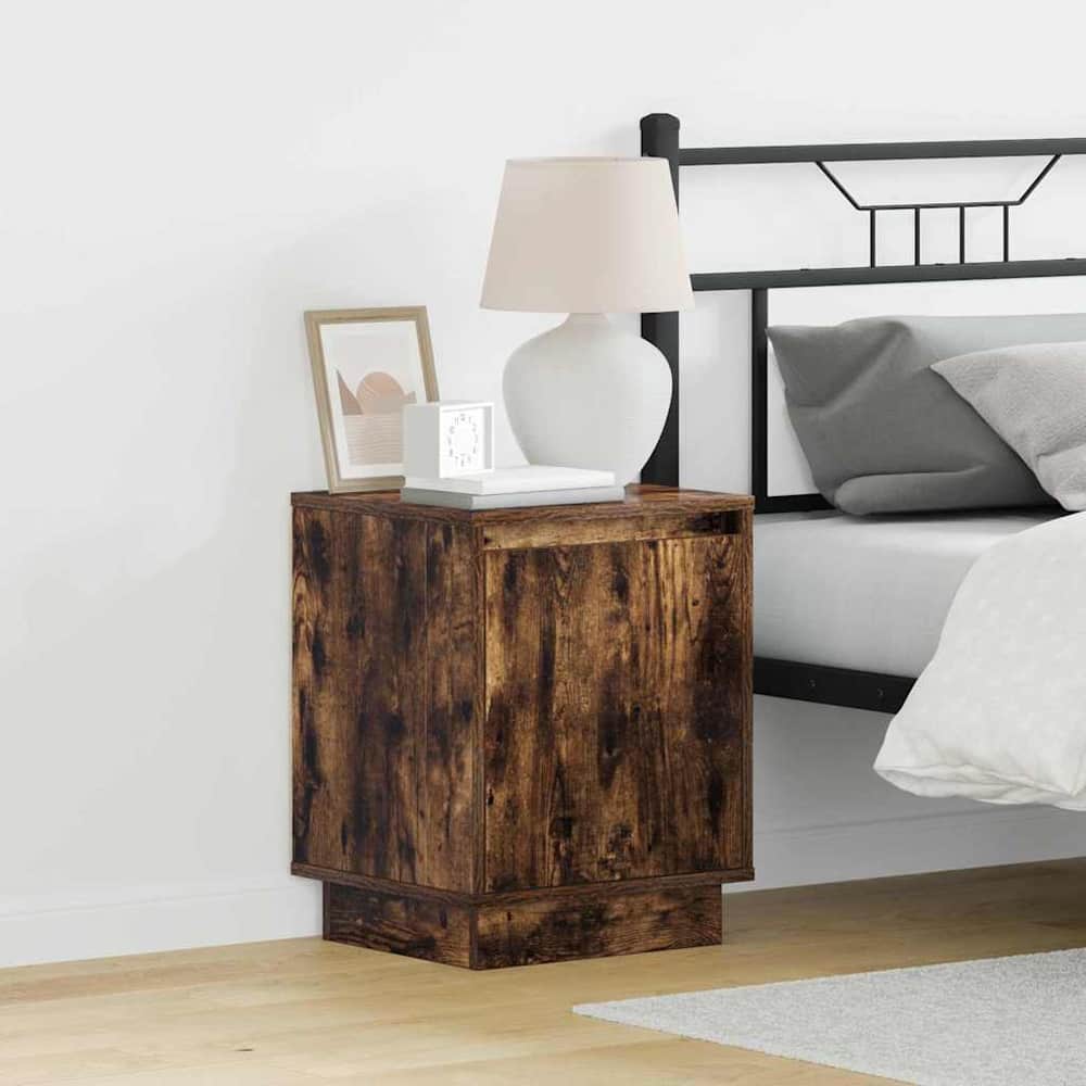 Bedside Cabinet 39 x 34.5 x 50 cm Engineered wood Smoked oak
