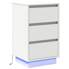 vidaXL Bedside Cabinet White 39 x 34.5 x 65 cm Engineered wood 2