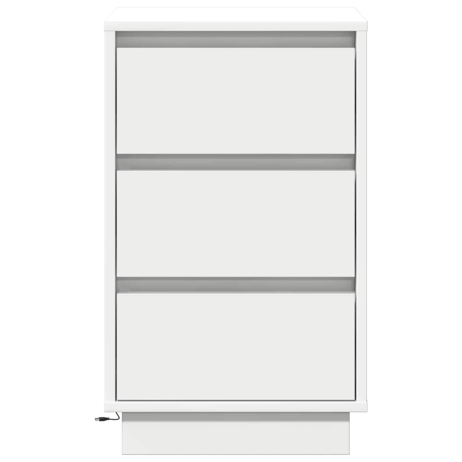 vidaXL Bedside Cabinet White 39 x 34.5 x 65 cm Engineered wood 6