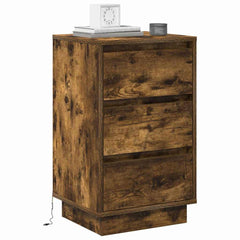 vidaXL Bedside Cabinet Smoked Oak 39 x 34.5 x 65 cm Engineered wood 3