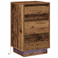 vidaXL Bedside Cabinet Old Wood 39 x 34.5 x 65 cm Engineered wood 2