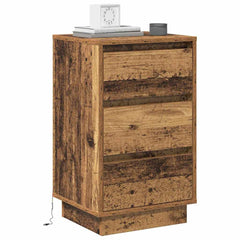 vidaXL Bedside Cabinet Old Wood 39 x 34.5 x 65 cm Engineered wood 3