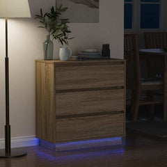 vidaXL Bedside Cabinet Sonoma Oak 71 x 34.5 x 75 cm Engineered wood 5