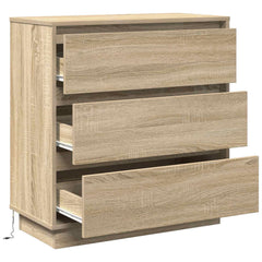 vidaXL Bedside Cabinet Sonoma Oak 71 x 34.5 x 75 cm Engineered wood 6