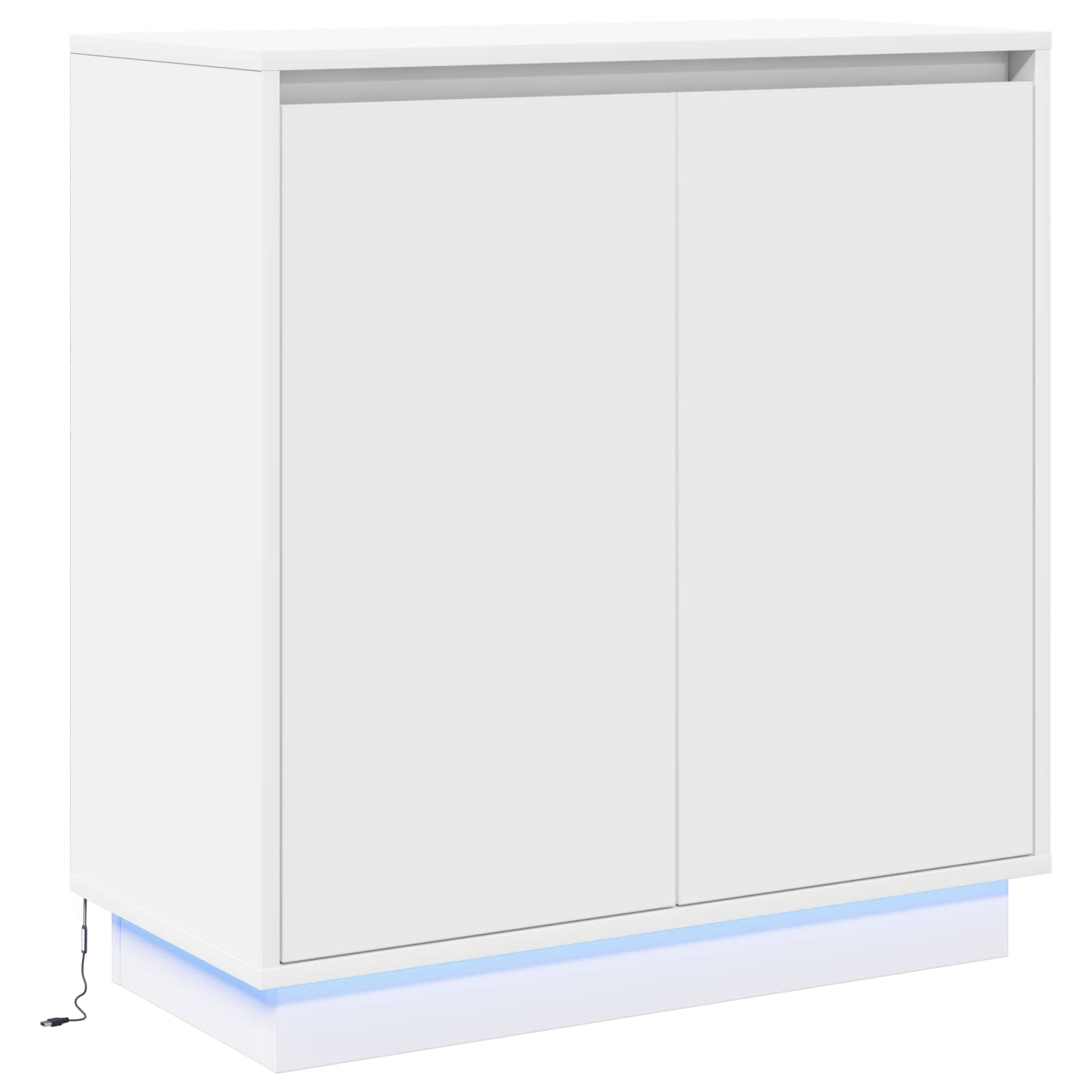 vidaXL LED Sideboard White 71 x 34.5 x 75 cm Engineered Wood 2