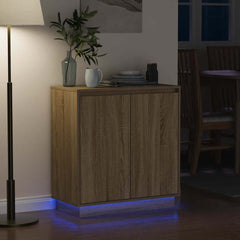 vidaXL LED Sideboard Sonoma Oak 71 x 34.5 x 75 cm Engineered Wood 6
