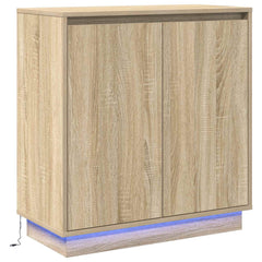 vidaXL LED Sideboard Sonoma Oak 71 x 34.5 x 75 cm Engineered Wood 2