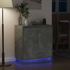 vidaXL LED Sideboard Concrete Grey 71 x 34.5 x 75 cm Engineered Wood 6