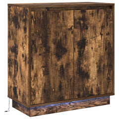 vidaXL LED Sideboard Smoked Oak 71 x 34.5 x 75 cm Engineered Wood 2